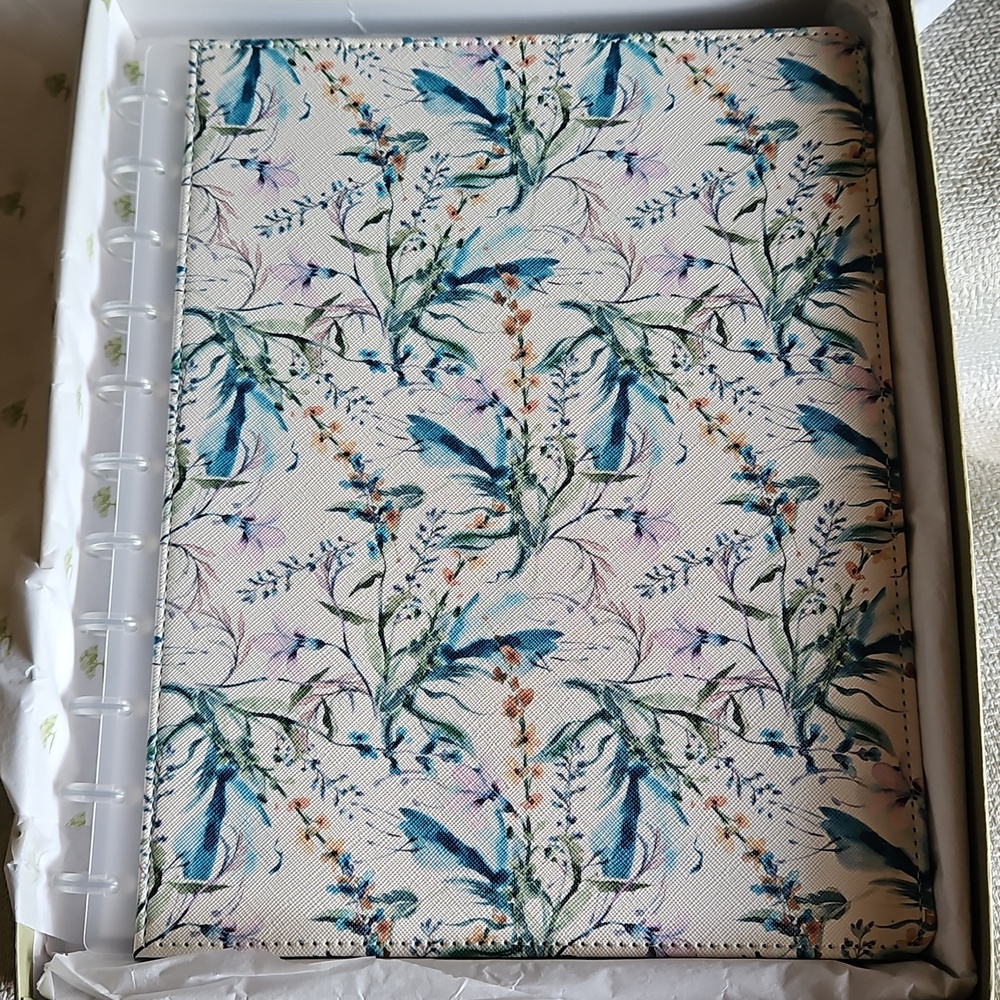 Levenger Circa Discbound "Winter Garden Floral" Notebook - NIB [Letter w. 60 pg]